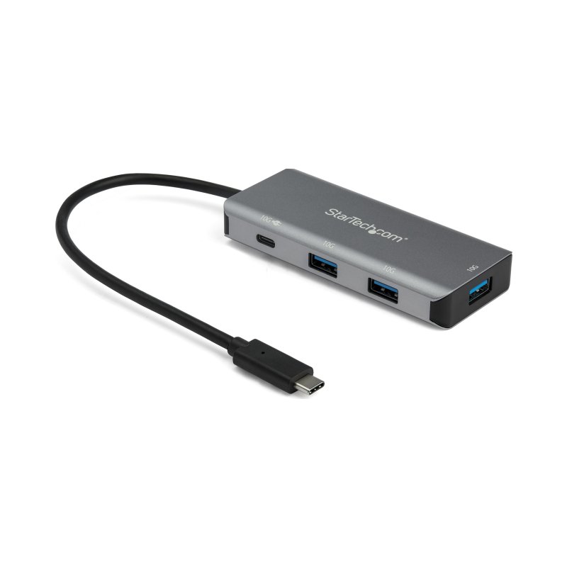 StarTech.com Hub USB-C à 4 Ports (10Gbps) avec 3x USB-A & 1x USB-C - Power Delivery Passthrough 100W - Adaptateur USB 3.2 Gen 2 Type C pour PC Portable - Compatible avec TB3