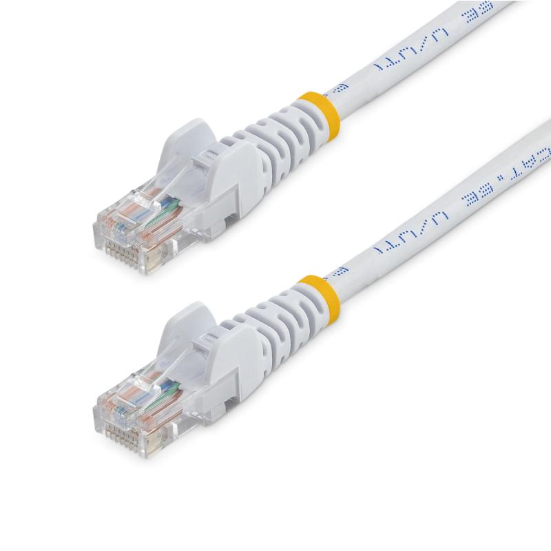 Câble de raccordement StarTech.com Cat5e avec connecteurs RJ45 sans accroche - 15ft, Blanc