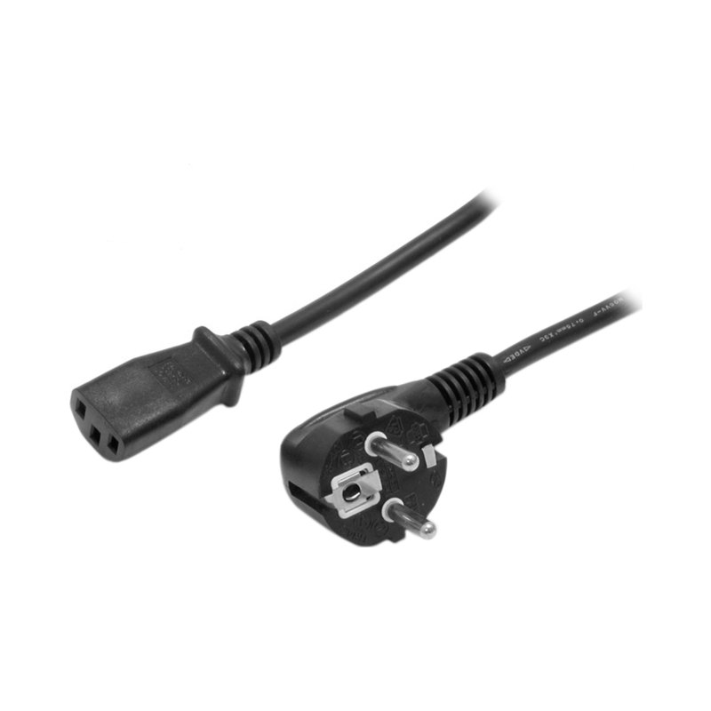 StarTech.com 2m (6ft) Computer Power Cord, 18AWG, EU Schuko to C13 Power Cord, 250V 10A, Black Replacement AC Cord, TV/Monitor Power Cable, Schuko CEE 7/7 to IEC 60320 C13 Power Cord - PC Power Supply Cable