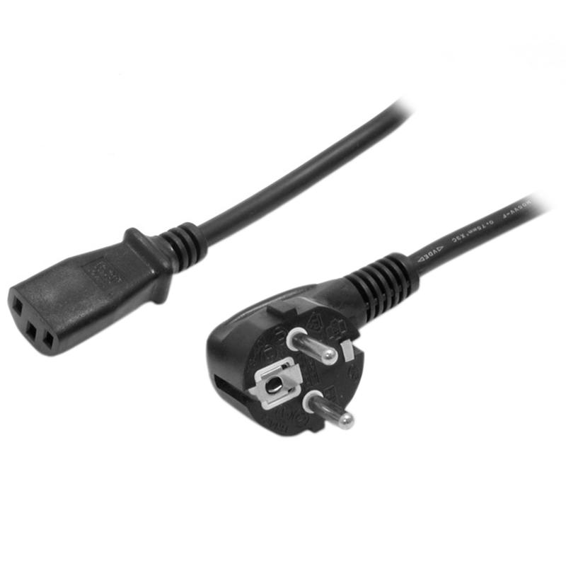 StarTech.com Cordon d'Alimentation pour Ordinateur de 2m, 18AWG, Cordon d'Alimentation Schuko UE vers C13, 250V 10A, Noir, Cordon d'Alimentation Schuko CEE 7/7 vers IEC 60320 C13 - Câble d'Alimentation PC