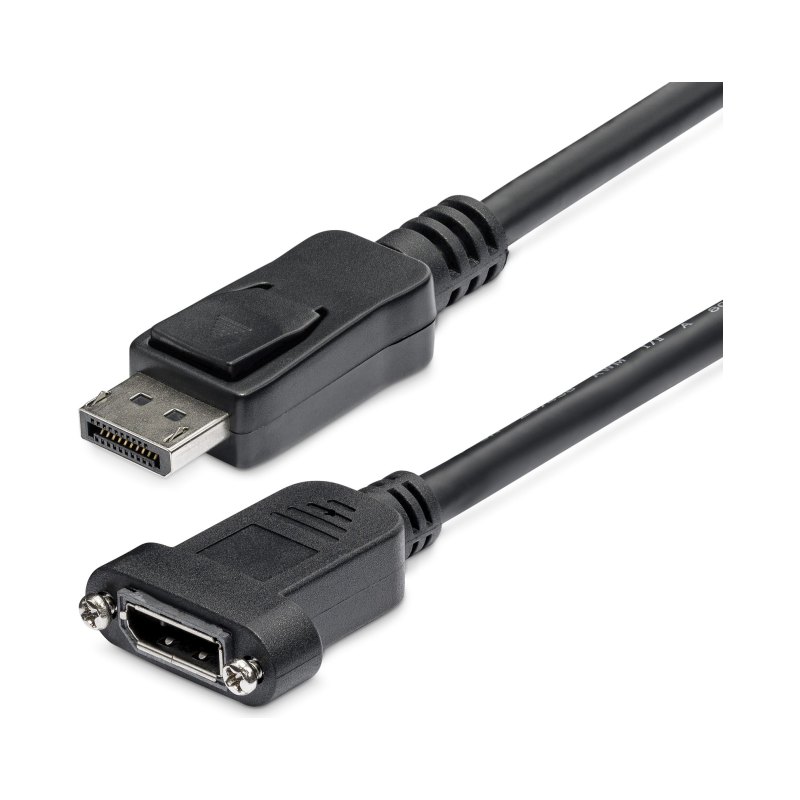 StarTech.com Câble DisplayPort à Montage sur Panneau de 91cm - 4K x 2K - Câble d'Extension DP 1.2 M/F - Câble d'Extension Vidéo DP avec Connecteur DP à Montage sur Panneau - Câble pour Moniteur DP