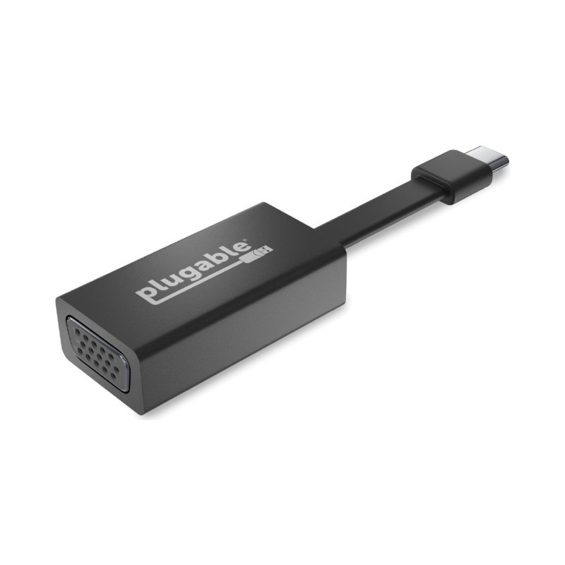 Plugable Technologies USB C to VGA Adapter, Thunderbolt 3 to VGA Adapter Compatible with Macbook Pro, Windows, Chromebooks, 2018 iPad Pro, Dell XPS, and more (Driverless, supports up to 1920x1200 @ 60Hz)