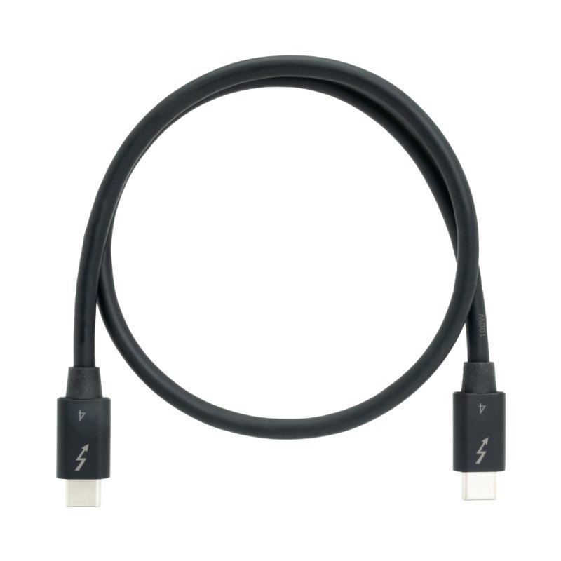 QNAP CAB-TBT4-0M5 Thunderbolt cable 0.5 m 40 Gbit/s Black