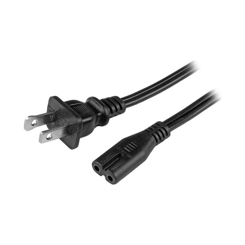 StarTech.com 6ft (2m) Laptop Power Cord, NEMA 1-15P to C7, 7A 125V, 18AWG, Laptop Replacement Cord, Printer Power Cable, Laptop Charger Cord, Laptop Power Brick Cord - UL Listed