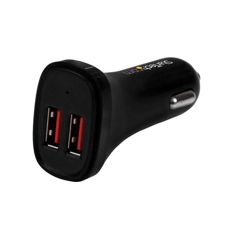 StarTech.com Chargeur de voiture USB double port - 24W/4,8A - Noir