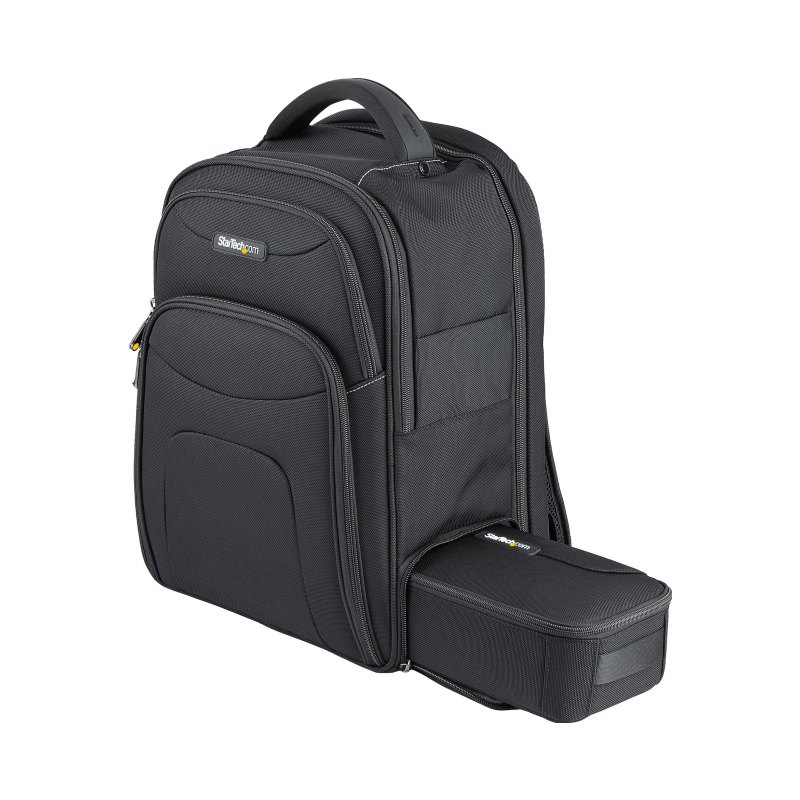 StarTech.com 15.6" Laptop Backpack with Removable Accessory Organizer Case - Professional IT Tech Backpack for Work/Travel/Commute - Ergonomic Computer Bag - Durable Ballistic Nylon - Notebook/Tablet Pockets