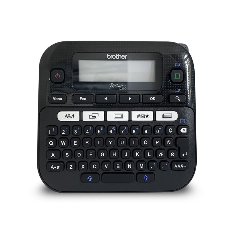 Brother PTD210BK imprimante pour étiquettes Transfert thermique 180 x 180 DPI 20 mm/sec Avec fil &sans fil TZe QWERTY
