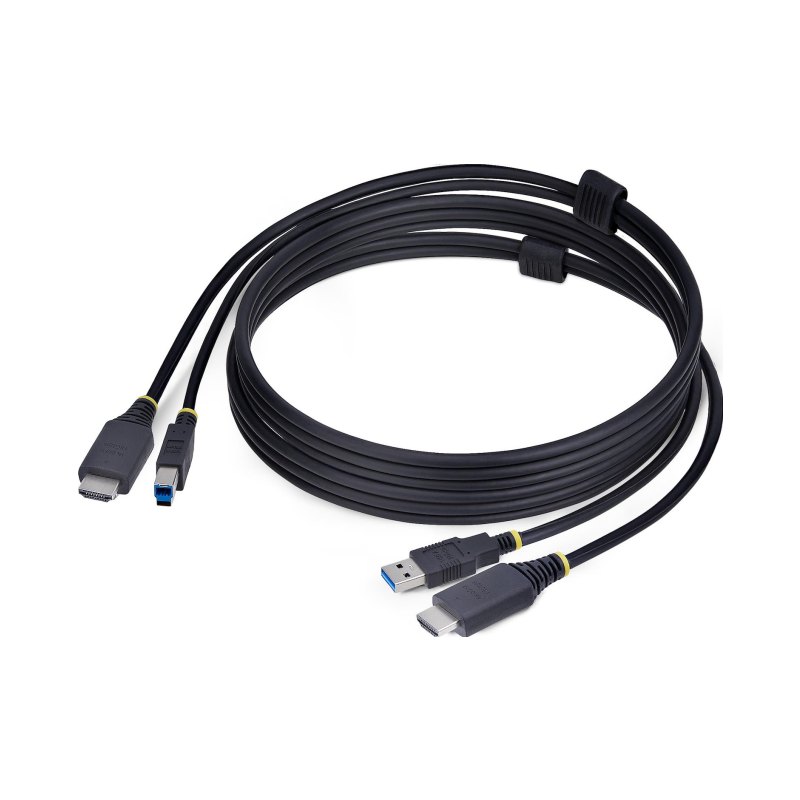 StarTech.com Câble KVM HDMI de 1,8m et USB 5Gbps, 4K 60Hz, Câble Combo HDMI 2.0 et USB pour Commutateurs/Switchs KVM