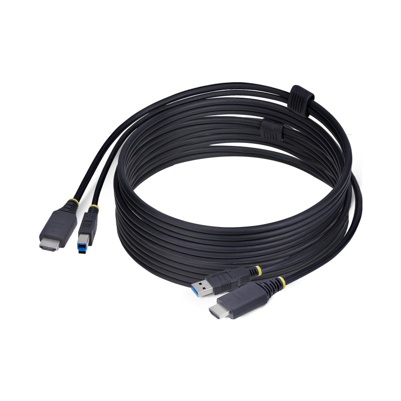 StarTech.com Câble KVM HDMI de 3 m et USB 5Gbps, 4K 60Hz, Câble Combo HDMI 2.0 et USB pour Commutateurs/Switchs KVM