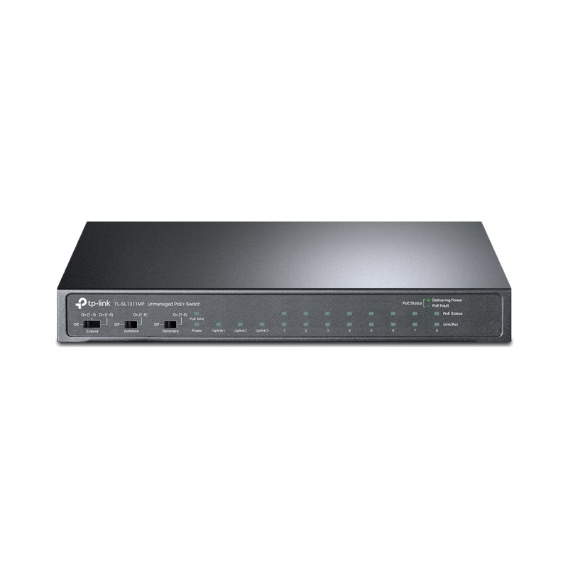 TP-Link 8-Port 10/100Mbps + 3-Port Gigabit Desktop Switch with 8-Port PoE+