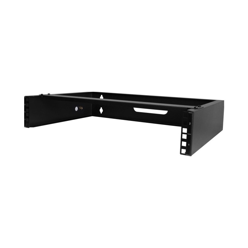 StarTech.com Support de Réseau Mural 2U - 14In. Profondeur (profil bas) - Support pour Panneau de Brassage 19" pour Serveur peu Profond, Équipement Informatique, Commutateurs de Réseau - Capacité de Poids de 77lbs/35kg, Noir