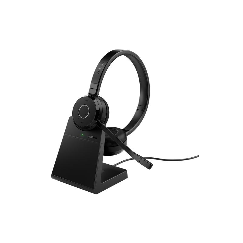 Jabra Evolve 65 TE Casque Sans fil Arceau Bureau/Centre d'appels Bluetooth Socle de chargement Noir