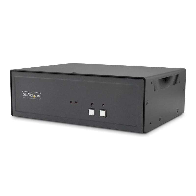 StarTech.com Switch KVM Sécurisé à 2 Ports, DVI, NIAP 4.0 KVM de Bureau, Boîtier Métallique, Port CAC, Commutateur KVM, Made in USA