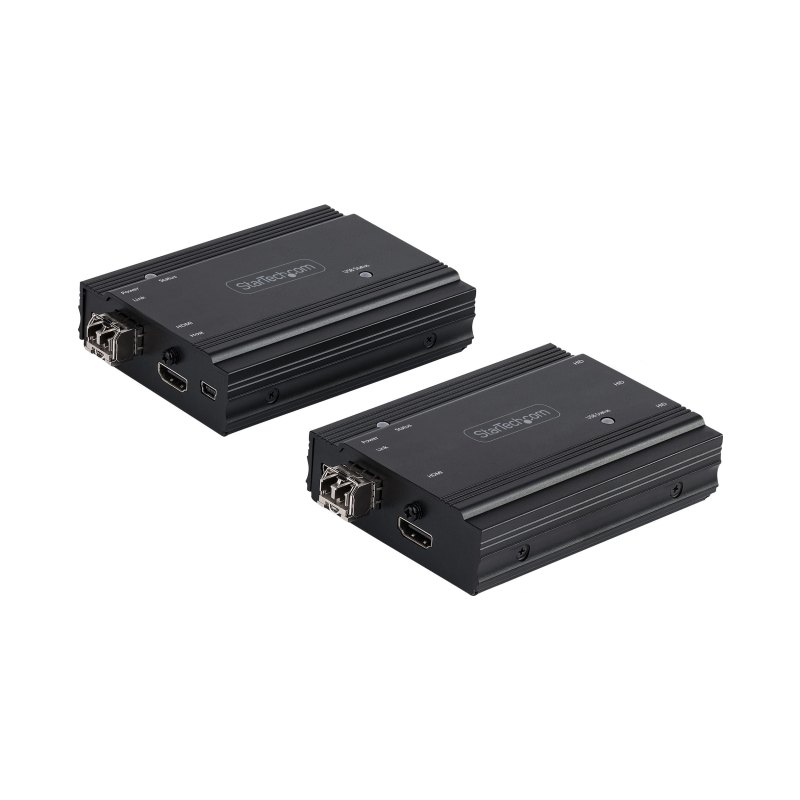 StarTech.com Extendeur KVM 4K HDMI sur Fibre Optique - Extender Commutateur Console KVM HDMI Video & USB - jusqu'à 300m (MultiMode) - 2 Modules 10G MMF SFP+ - Kit d'Extension KVM (TX/RX)