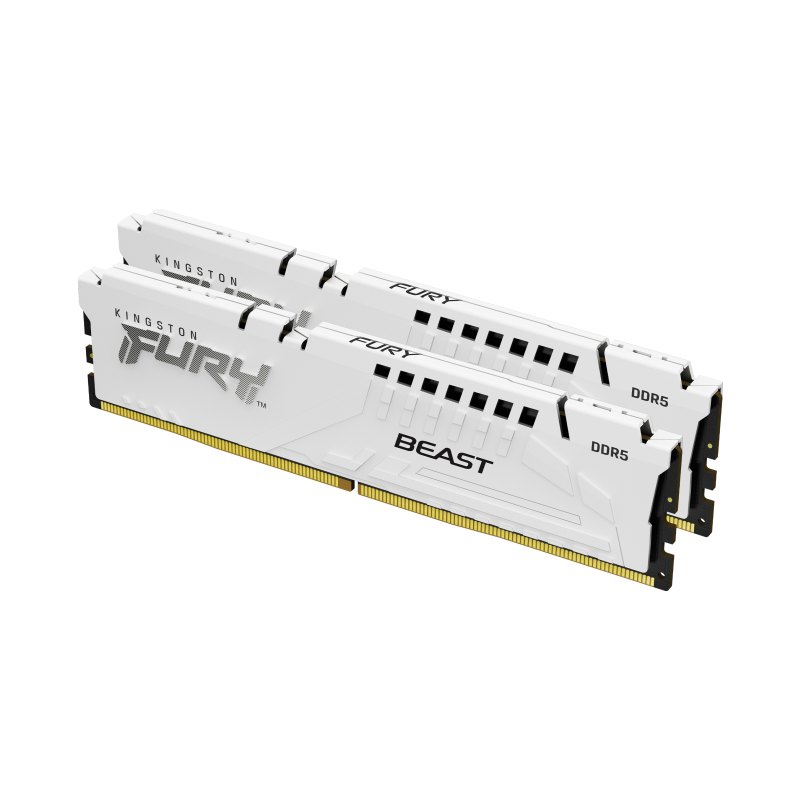 Kingston Technology FURY Beast 64GB 5600MT/s DDR5 CL40 DIMM (Kit of 2) White XMP