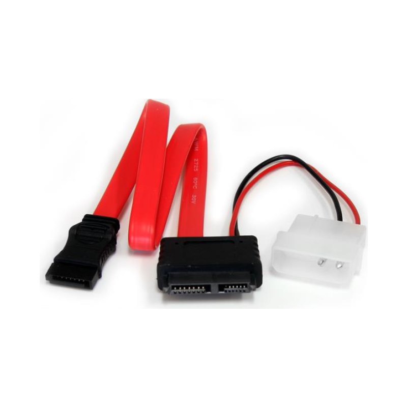 StarTech.com Câble adaptateur 30 cm Slimline SATA vers SATA avec alimentation LP4