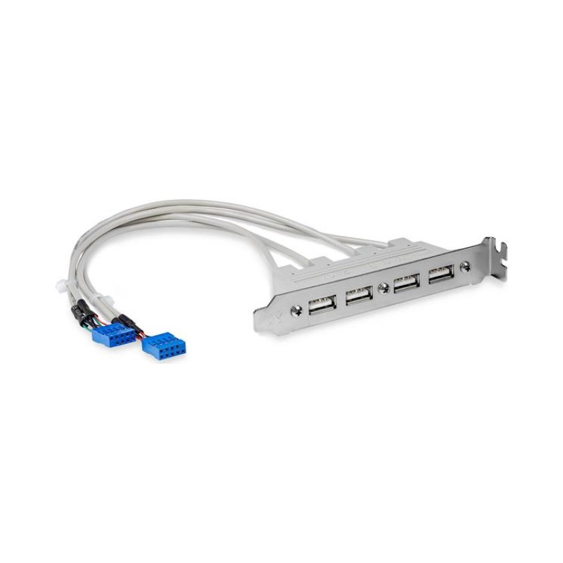 StarTech.com Equerre USB 4 ports - Adaptateur de Slot 4 ports USB 2.0 A Femelle