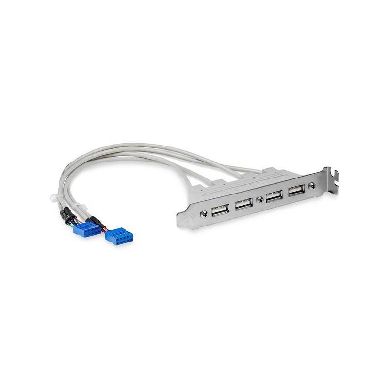 StarTech.com Equerre USB 4 ports - Adaptateur de Slot 4 ports USB 2.0 A Femelle