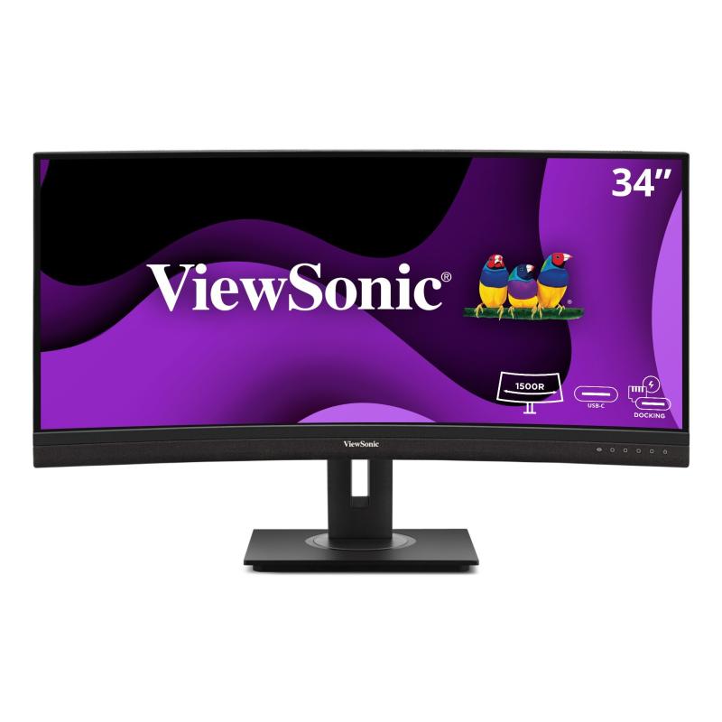 Viewsonic VG Series VG3456CA écran plat de PC 86,4 cm (34") 3440 x 1440 pixels UltraWide Quad HD LED Noir