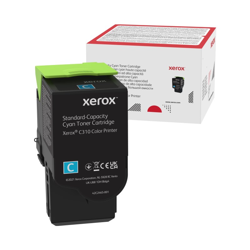 Xerox Genuine ® C310 Color Printer/C315 Color Multifunction Printer Cyan Standard capacity Toner Cartridge (2000 Pages) - 006R04357