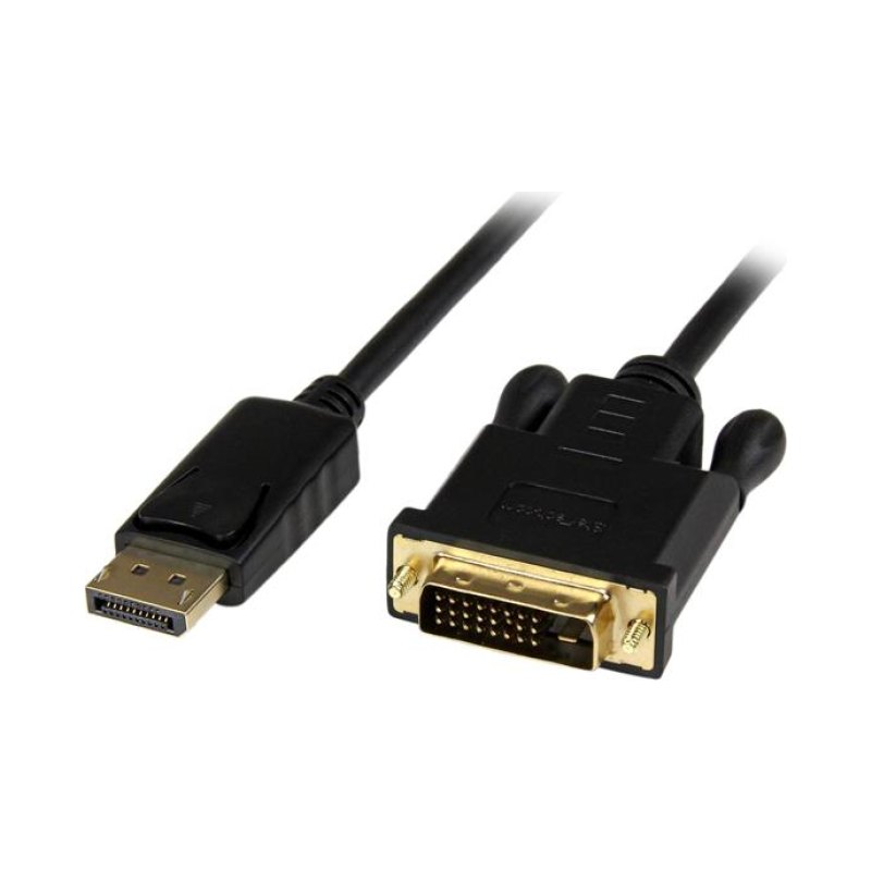 StarTech.com 6ft (1.8m) DisplayPort to DVI Cable - 1080p Video - Active DisplayPort to DVI Adapter Cable - DisplayPort to DVI-D Cable Single Link - DP 1.2 to DVI Monitor Cable Converter