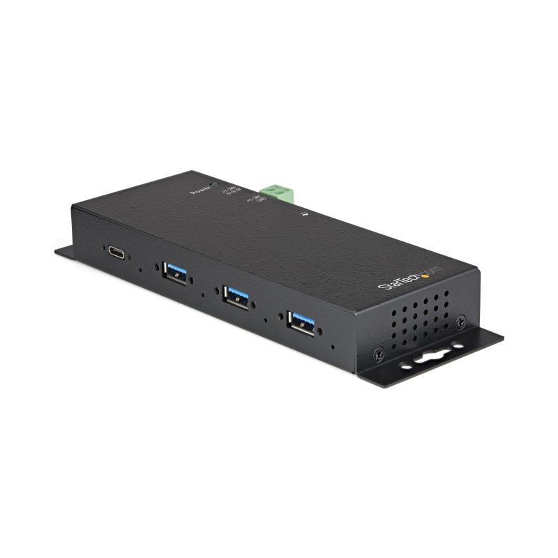 StarTech.com Hub USB C 4 ports 10Gbps - Hub USB Type-C industriel en métal avec 3xUSB-A & 1xUSB-C - Protection ESD & Surtension - USB-C ou USB-A Host - Hub USB 3.2 Gen 2 auto-alimenté et montable