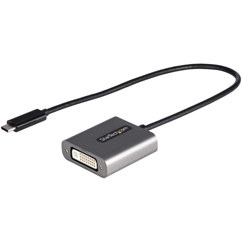 StarTech.com Adaptateur USB C vers DVI - Dongle Adaptateur USB-C vers DVI-D 1920x1200p - Écran/Moniteur USB Type C vers DVI - Convertisseur Vidéo - Compatible Thunderbolt 3 - Câble Attaché de 30,4cm de long - Version Améliorée de CDP2DVI