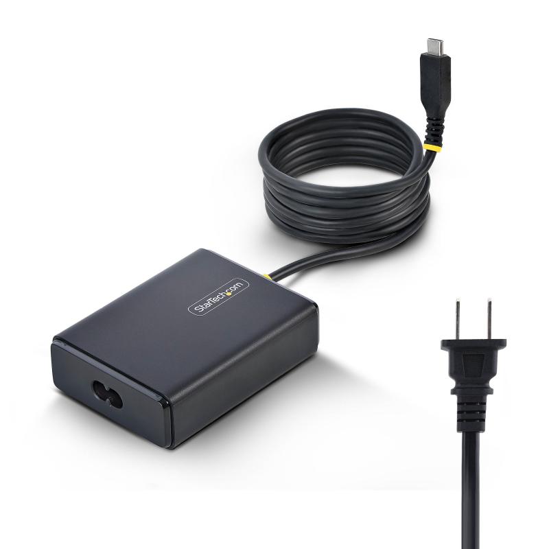 StarTech.com Chargeur d'ordinateur portable USB-C 100 W avec câble USB-C de 5 pi (1,5 m) intégré, bloc d'alimentation pour Dell, HP ProBook, MacBook Pro, Microsoft Surface Pro