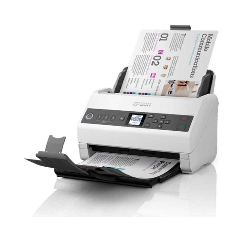 Epson DS-730N Sheet-fed scanner 600 x 600 DPI A4 Black, Grey