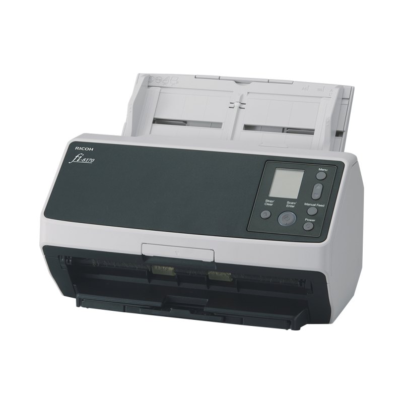 Ricoh fi-8170 Numériseur chargeur automatique de documents (adf) + chargeur manuel 600 x 600 DPI A4 Noir, Gris