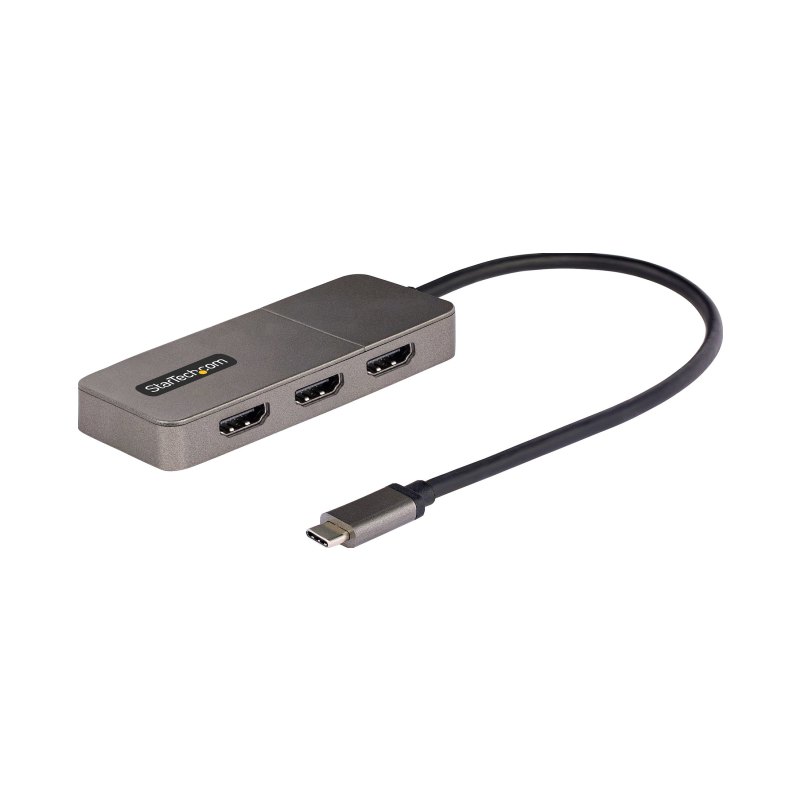 StarTech.com Hub USB-C MST à 3 Ports - Adaptateur Multi-Écrans USB C vers 3x HDMI pour PC Portable - Splitter Triple HDMI Jusqu'à 4K 60Hz avec DP 1.4 Alt Mode & DSC - Hub Thunderbolt 3 vers HDMI avec Câble de 30cm