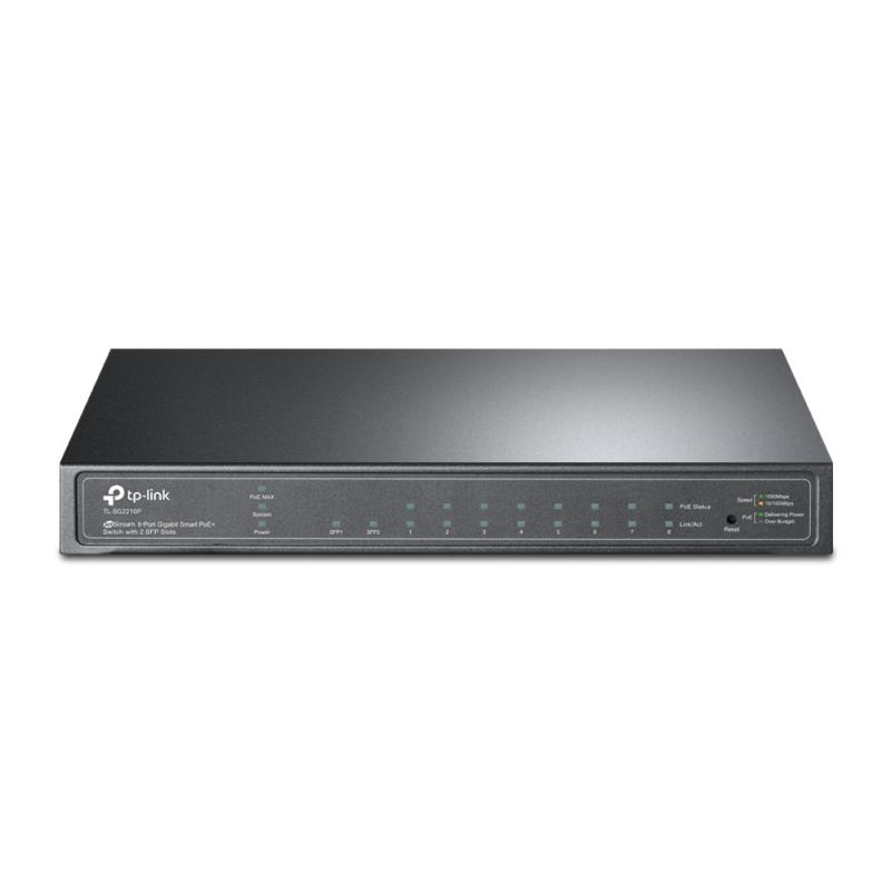 TP-Link JetStream TL-SG2210P commutateur réseau Géré L2/L4 Gigabit Ethernet (10/100/1000) Connexion Ethernet, supportant l'alimentation via ce port (PoE) Noir