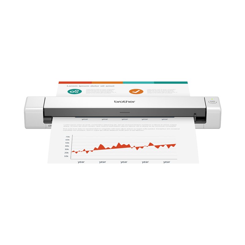 Brother DS-640 scanner Handheld scanner 1200 x 1200 DPI A4 Black, White