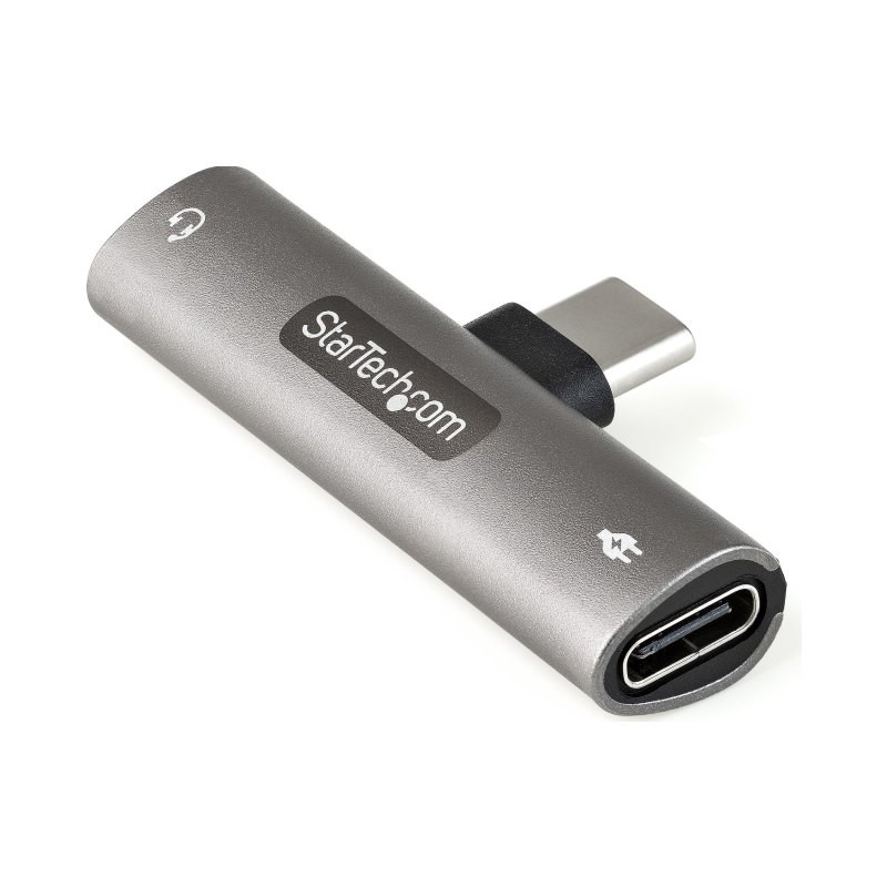 StarTech.com Adaptateur USB-C Audio & Chargeur - Convertisseur Prise Audio Mini Jack Aux TRRS 3.5mm Casque/Écouteurs - 60W USB Type-C Power Delivery Pass-Through - Smartphone/Tablette