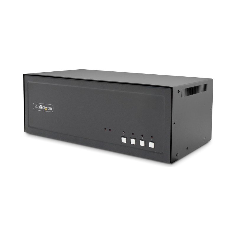 StarTech.com Switch KVM Sécurisé à 4 Ports pour 4 Écrans, DisplayPort, 4K 60 Hz, KVM de Bureau NIAP 4.0, Boîtier Métallique, Port CAC, Made in USA