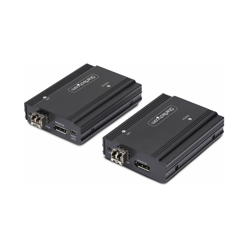 StarTech.com Extendeur KVM DisplayPort sur Fibre Optique, 4K 60Hz, Kit d'Extension de Console, Jusqu'à 300m (Multi-Mode) avec Modules SFP+ Pré-Installés, 3x USB HID