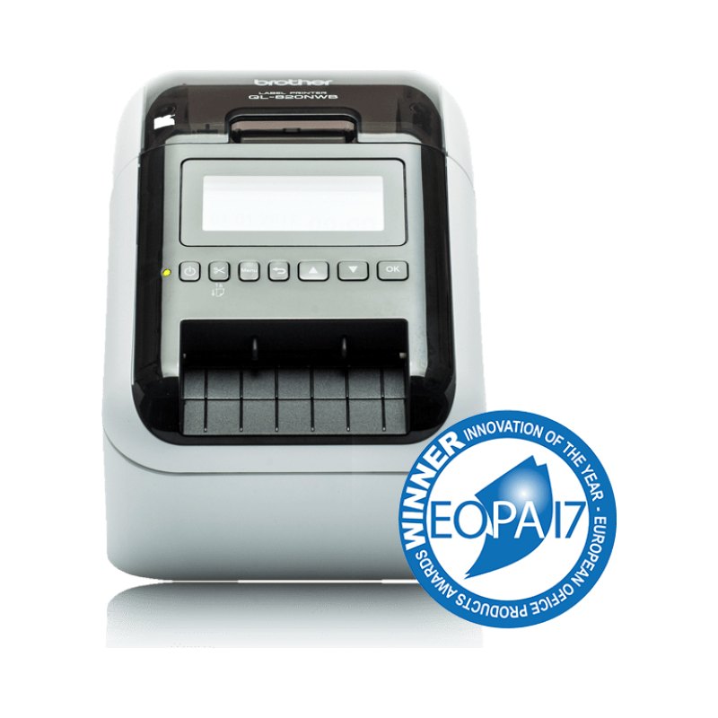 Brother QL-820NWBC label printer Direct thermal Colour 300 x 300 DPI 176 mm/sec Wired & Wireless Ethernet LAN DK Wi-Fi Bluetooth