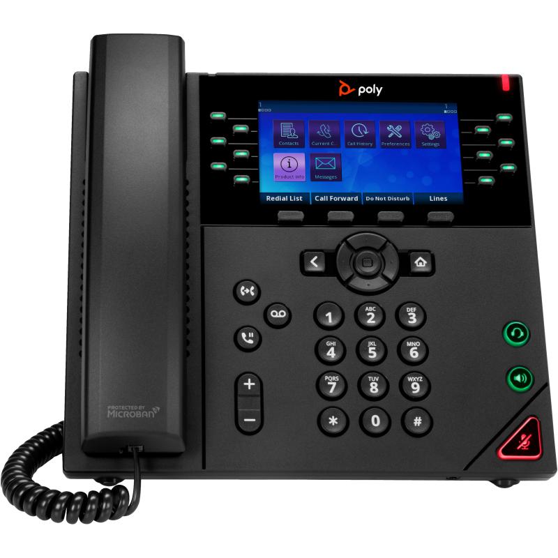 HP Poly Téléphone IP Poly OBi VVX 450 à 12 lignes et compatible PoE