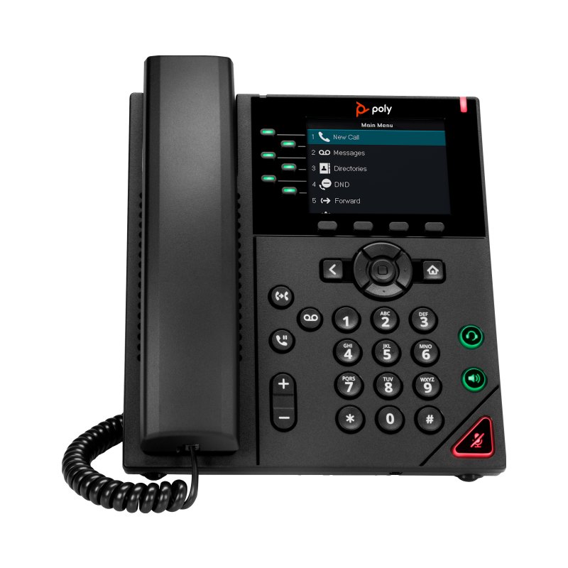 HP Poly VVX 350 6-Line IP Phone and PoE-enabled
