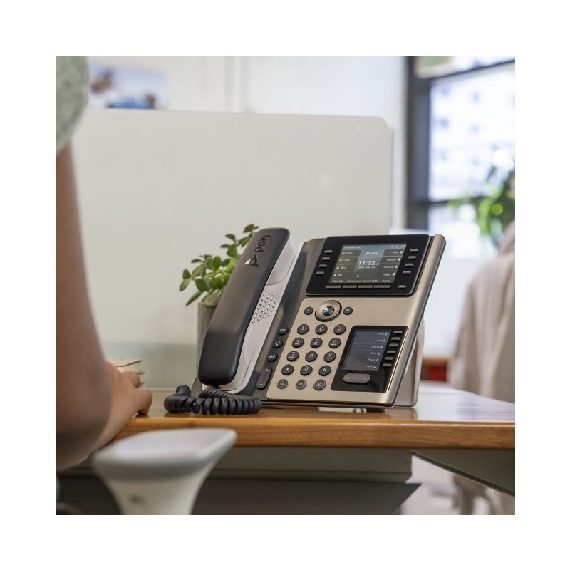 HP Poly Téléphone IP Poly Edge E400 compatible PoE