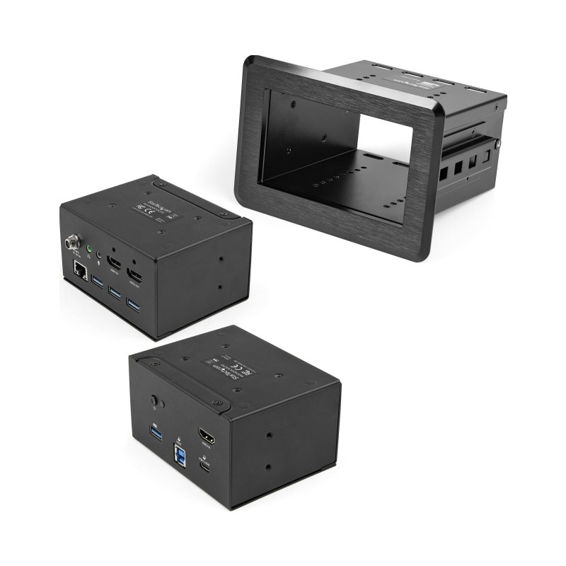 StarTech.com Boîtier de connectivité pour table de conférence - Station d'accueil escamotable - 4K HDMI et Power Delivery