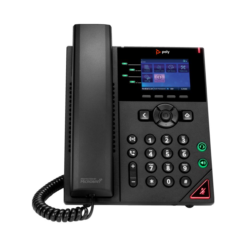 HP Poly Téléphone IP Poly OBi VVX 250 à 4 lignes et compatible PoE
