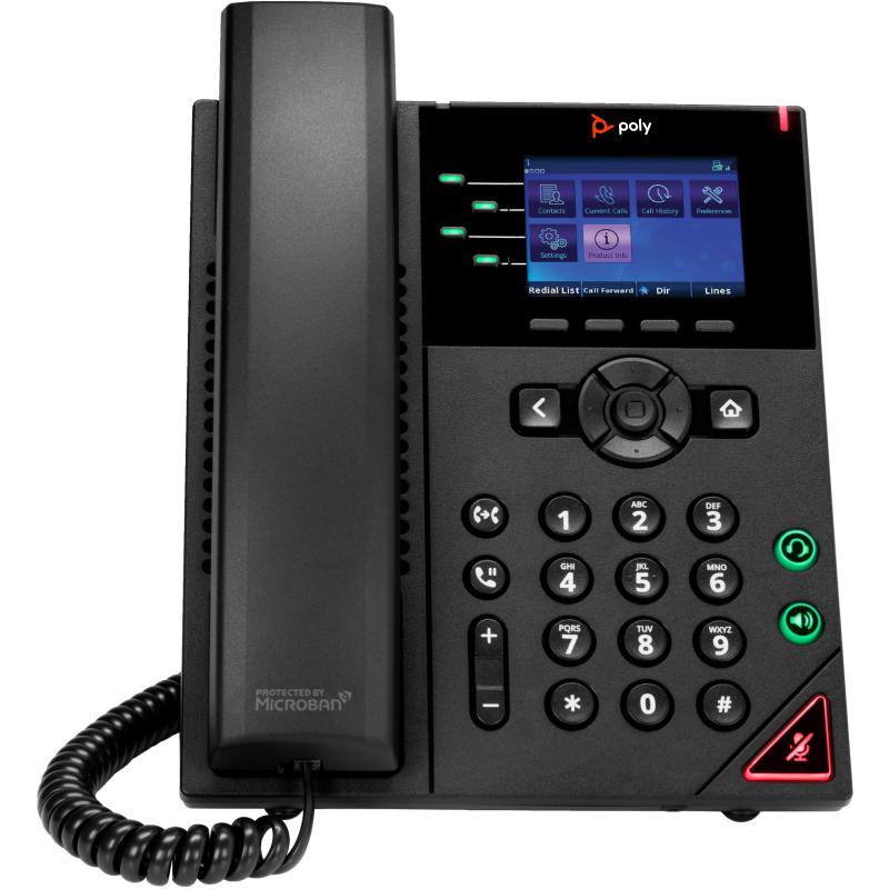 HP Poly Téléphone IP Poly OBi VVX 250 à 4 lignes et compatible PoE