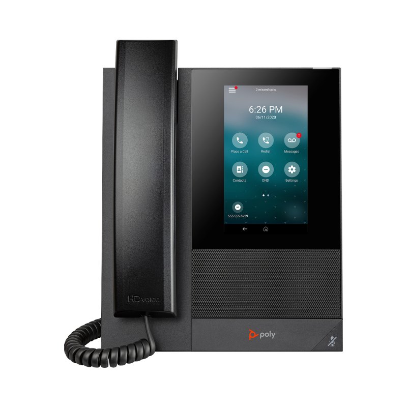 HP Poly Téléphone multimédia professionnel Poly CCX 400 avec Open SIP et compatible PoE