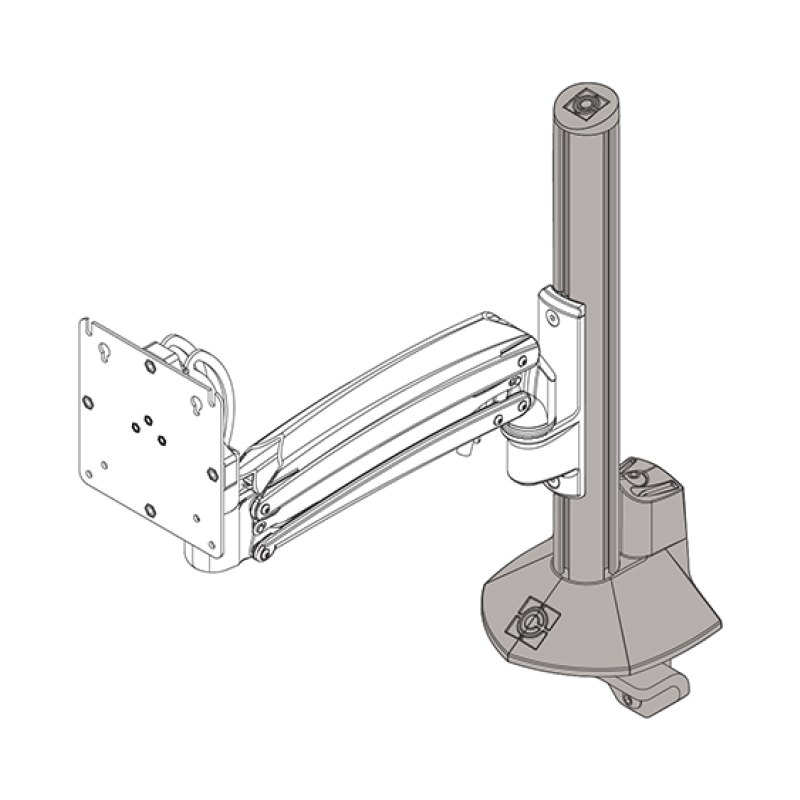 Chief KXC K1C K2C Column Desk Clamp Base Accessory, Black