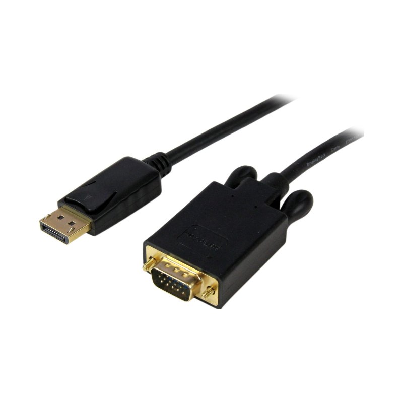 StarTech.com 10ft (3m) DisplayPort to VGA Cable - Active DisplayPort to VGA Adapter Cable - 1080p Video - DP to VGA Monitor Cable - DP 1.2 to VGA Converter - Latching DP Connector