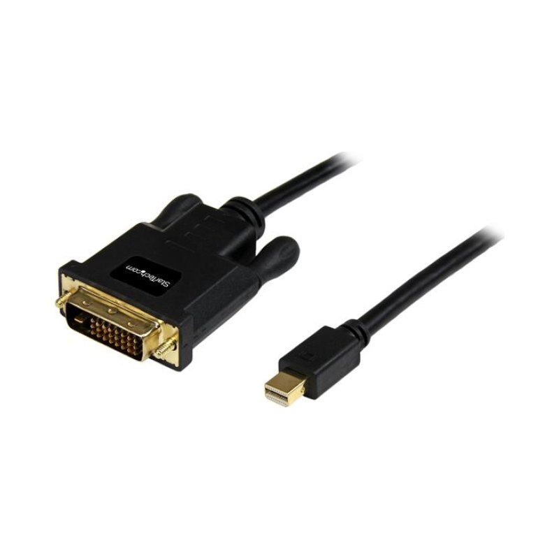 StarTech.com Câble Mini DisplayPort vers DVI de 3m - Adaptateur Mini DP à DVI - Vidéo 1080p - Lien Unique Passif mDP 1.2 vers DVI-D - mDP ou Thunderbolt 1/2 Mac/PC vers Moniteur DVI