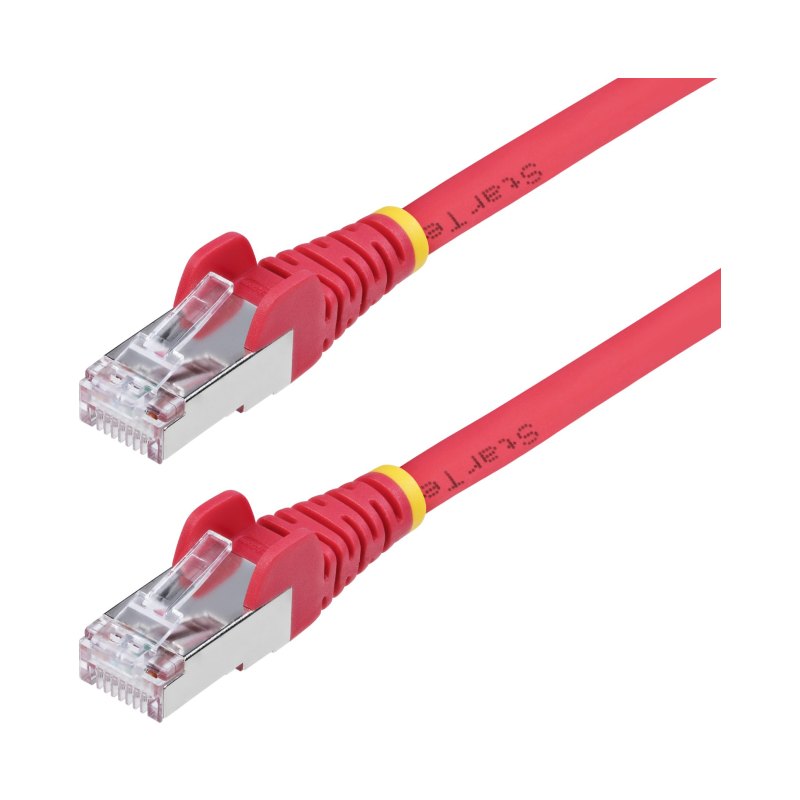 StarTech.com 50ft Red CAT6a Ethernet Cable, Snagless RJ45, 10GbE, 100W PoE++, S/FTP, LSZH, 27AWG Pure Bare Copper Wire, 500MHz, Shielded Network Patch Cord w/Strain Reliefs, Individually Tested/ETL Verified