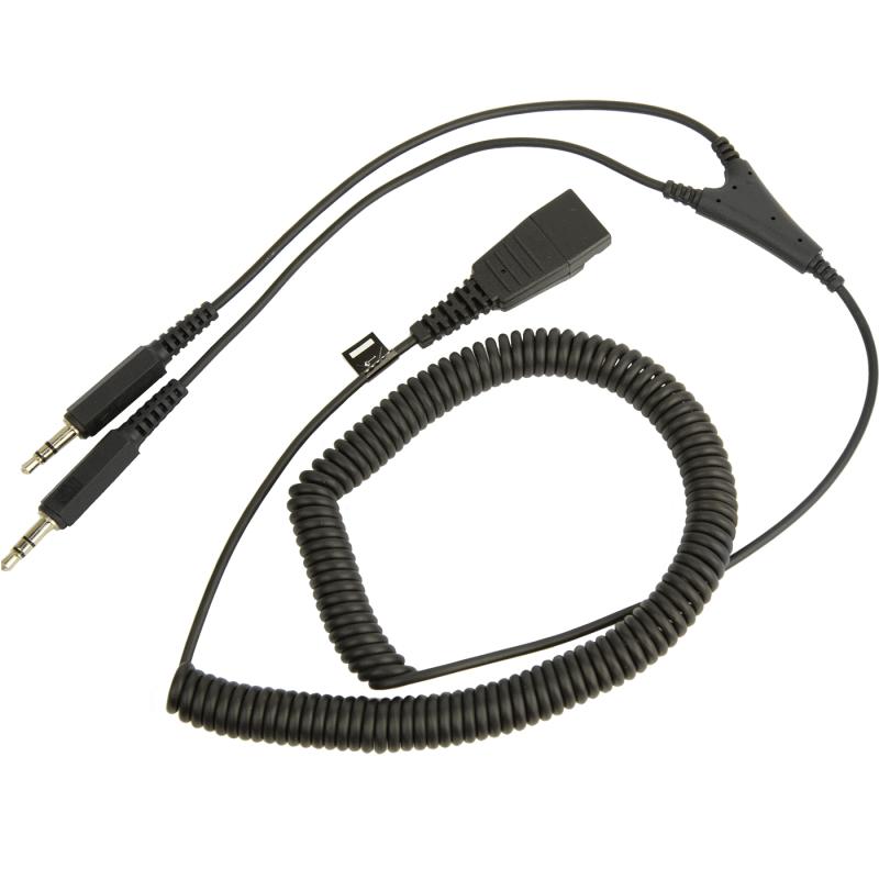 Cordon PC Jabra - QD à 2x3,5mm