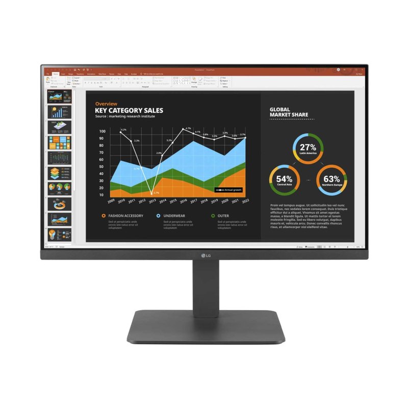 LG 24BR650B-C computer monitor 60.5 cm (23.8") 1920 x 1080 pixels Full HD LED Grey